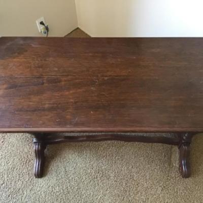 L-106 Vintage library table, side table with pull out Leaf