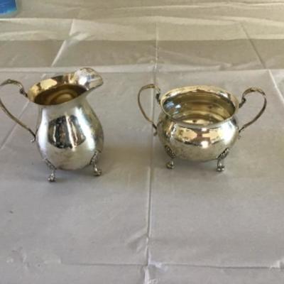 L-122 Sterling silver cream and sugar set by Richard M Woods