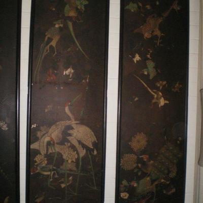 4 Panel Asian Screen