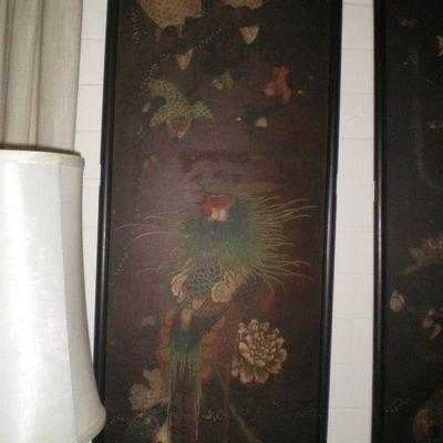 4 Panel Asian Screen