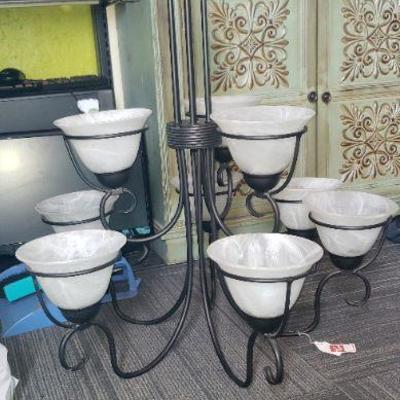 9 Light Hanging Chandelier 