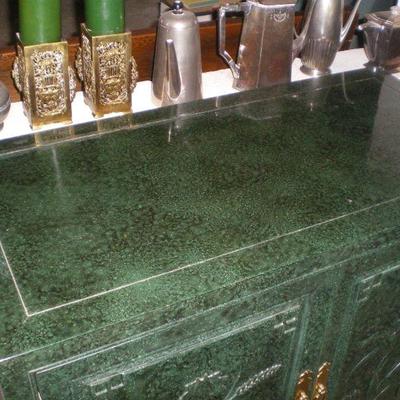 Vintage Asian Inspired Henredon Lacquer Cabinet
