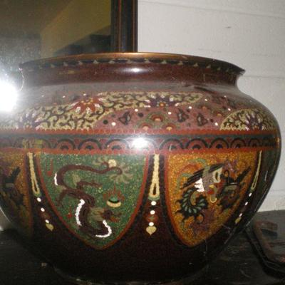Asian Cloisonne Pot (as is)