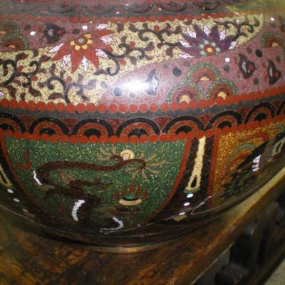 Asian Cloisonne Pot (as is)