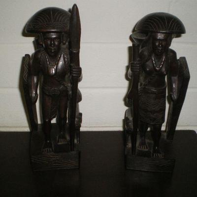 Vintage Pair of Carved Figures