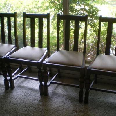 Four Vintage Arts & Crafts Chairs