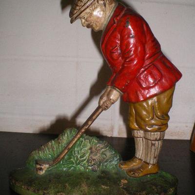 Vintage Golfer Doorstop