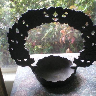 Vintage Asian Metal Basket