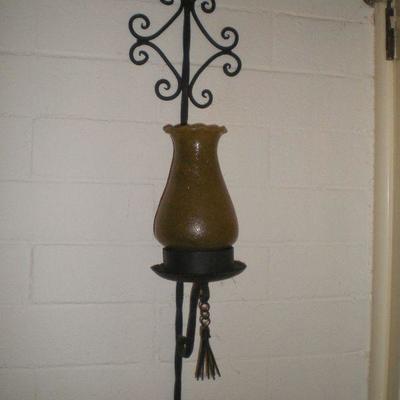 Vintage Wrought Iron Hanging Candle Holder