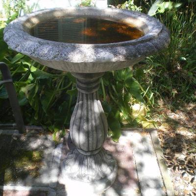 Vintage Cement Bird Bath