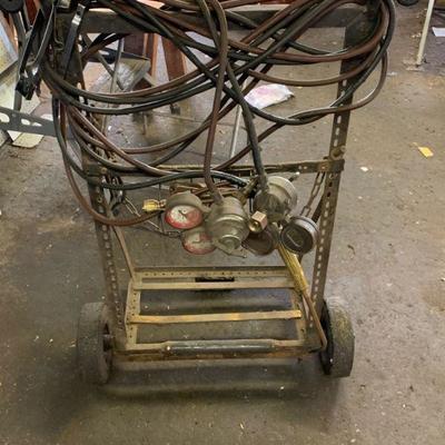 Welders tank dolly / gauges 