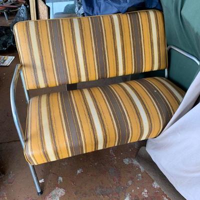 1940's auto shop waiting chair / bench