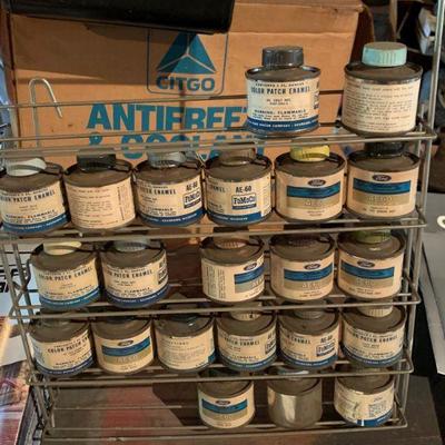 Vintage auto paint display