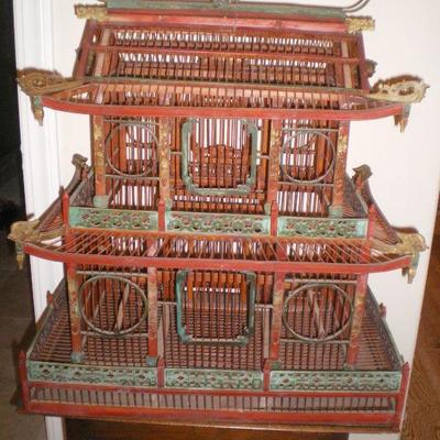 Vintage Asian Inspired Birdcage