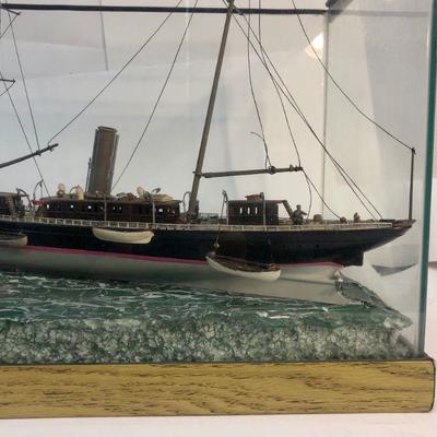 Steam-powered 2-mast schooner model