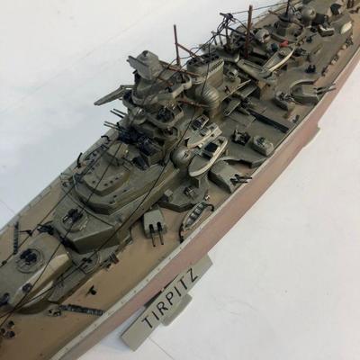 Plastic Ship Model, WWII German Tirpitz Battleship