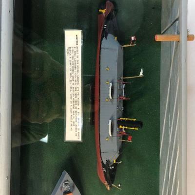 Monitor and Merrimack Ironclad ship models