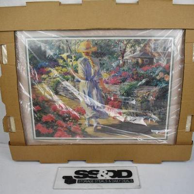 Home Interiors Framed Art by Corinne Hartley. Frame: 25.5"x31.5" - New