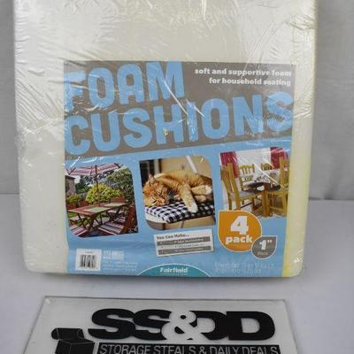 Fairfield 16" x 16" x 1" Project Foam Pad, 4 Count - New