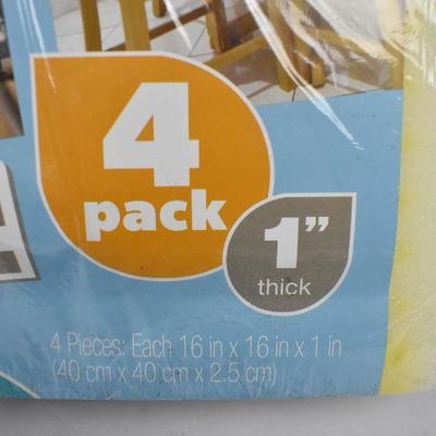 Fairfield 16" x 16" x 1" Project Foam Pad, 4 Count - New