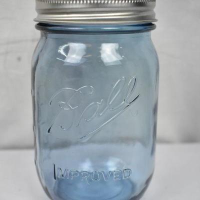 Ball Heritage Collection Blue Regular Mouth Pint 16-Oz Mason Jars, 12-Pack - New