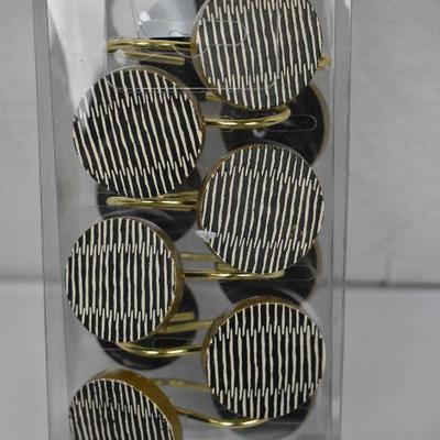 Better Homes & Gardens Tribal Chic Shower Curtain Hooks, 12 Piece - New