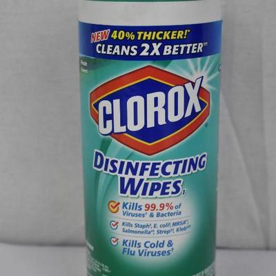 Clorox Disinfecting Wipes, Bleach Free Cleaning Wipes, Fresh Scent, 35 Ct - New
