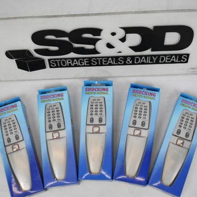 Qty 5 Practical Joke Shocking Remote Control Toys - New