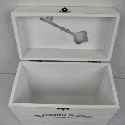 Wedding Wishes Wooden Key Card Box, $58 Retail - New