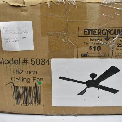 Prominence Home 52" Auletta Indoor/Outdoor White Ceiling Fan - New