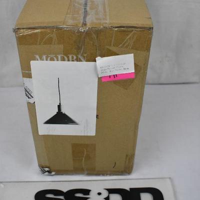 MoDRN Scandinavian Wide Pendant Light, White,  Box Open - New