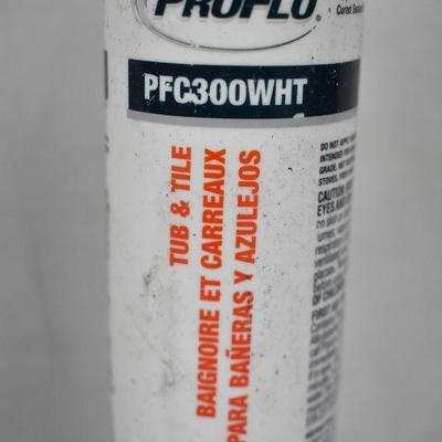 Qty 5: PROFLO 10.1 oz Tub and Tile Caulk, White - New