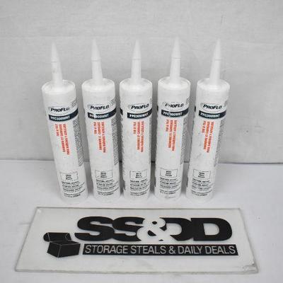 Qty 5: PROFLO 10.1 oz Tub and Tile Caulk, White - New