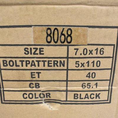 16" Black Steel Wheel Rim 2005-2008 Pontiac G6 5 Lug, $64 Retail - New