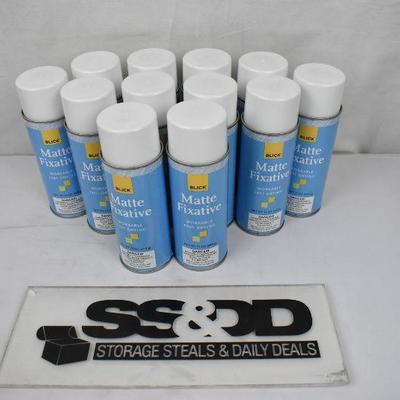 12x Blick Matte Fixative - 12oz Aerosol, Fast Drying, Workable, $48 Retail - New