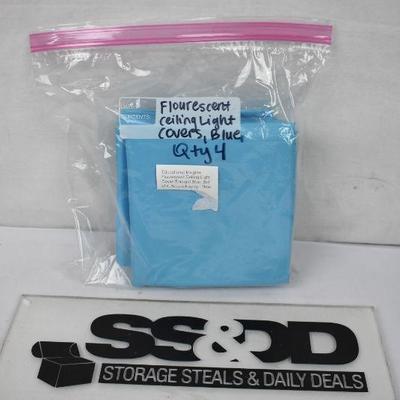 4x Fluorescent Ceiling Light Cover-Tranquil Blue, No packaging, $88 Retail - New