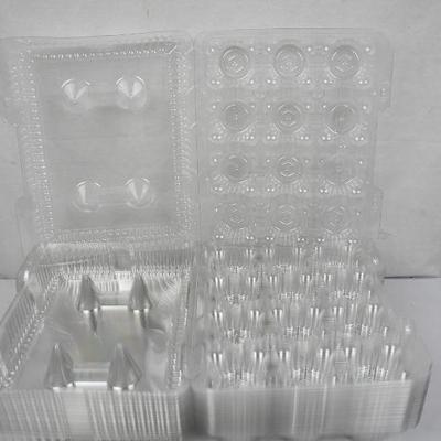 Qty 30: 12 Cavity Stackable Cupcake Container with Deep Dome, $57 Retail - New