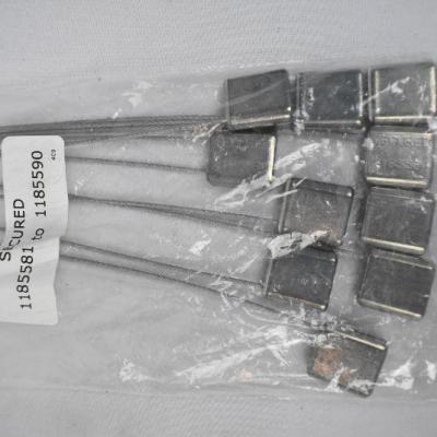 14 sets of 10: Serialized Cable Security Tags, 140 total - New