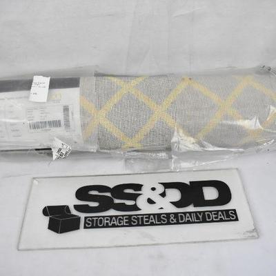 2'x6' Gold/Grey Marilyn Monroe Trellis Modern Geometric Runner, $45 Retail - New