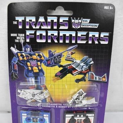 Transformers Frenzy & Laserbeak Soundwave G1 Cassette Reissue, $38 Online - New