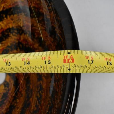 Vigo Northern Lights Glass Basin Sink, Thick Black/Gold Swirl, $77 Retail - New
