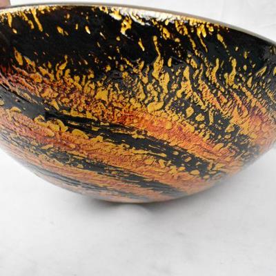 Vigo Northern Lights Glass Basin Sink, Thick Black/Gold Swirl, $77 Retail - New