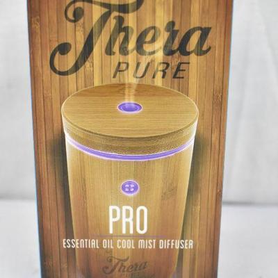 Thera Pure Pro Bamboo Cool Mist Diffuser, $33 Retail - New