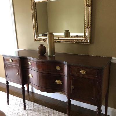 Dining table with side table