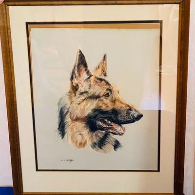 Original Anne Wolff World Class Animal Artist Vintage Framed Art