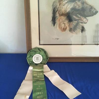 Original Anne Wolff World Class Animal Artist Vintage Framed Art