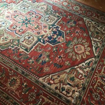 Amerigo Wool Red Hand Woven Rug  7'10" x 11'2"