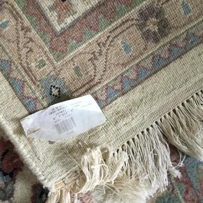 Indo Kashan Ivory Oriental Rug 9'3" x 12'