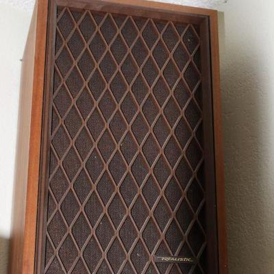Walnut Vintage Stereo Speakers Realistic 
