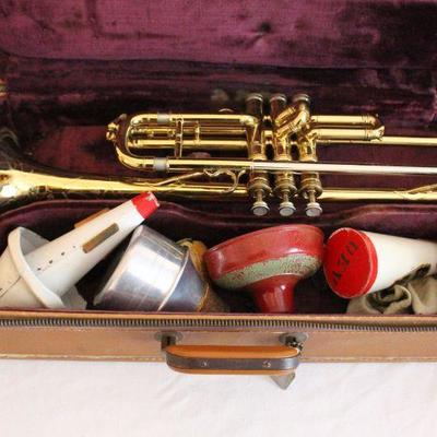 Mid 1950's 24A Trumpet Henri Selmer Paris Repose Vintage Case and Mutes